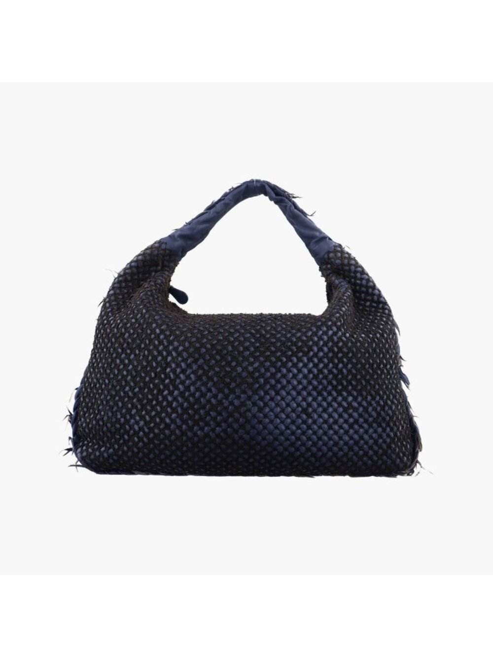 Bottega Veneta Intrecciato Navy Lambskin Shoulder Bag